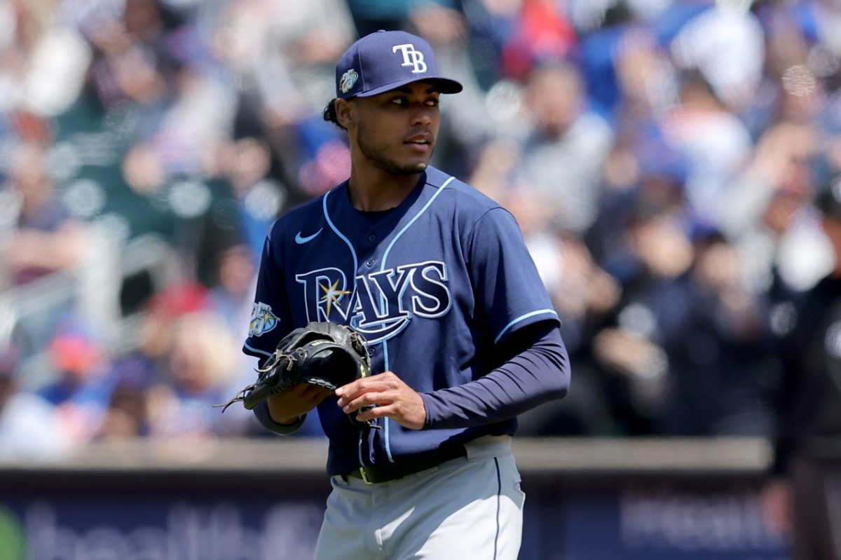 Rookie Taj Bradley has 48 strikeouts in his first seven starts, which ties him with Charlie Morton for the most ever by a Tampa Bay pitcher in their first seven outings. (USA TODAY Sports)